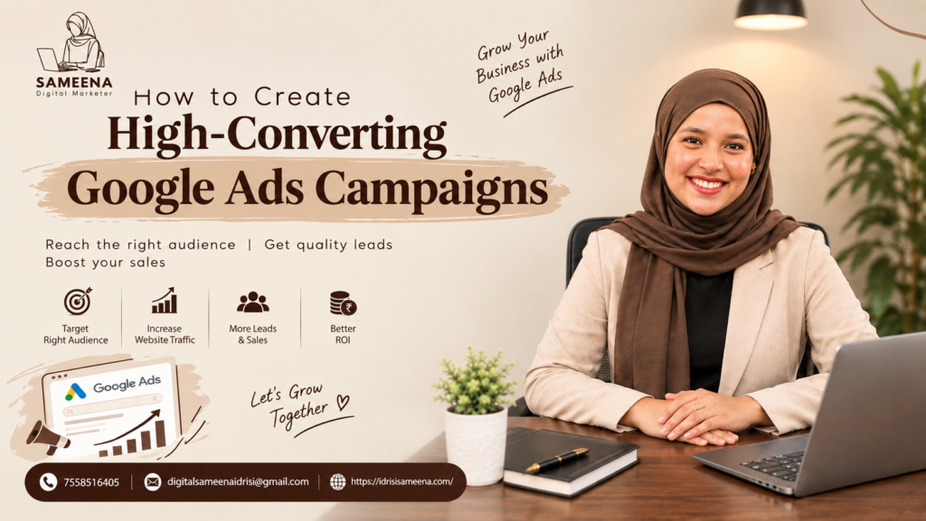 How to Create High-Converting Google Ads Campaigns/sameena idrisi.